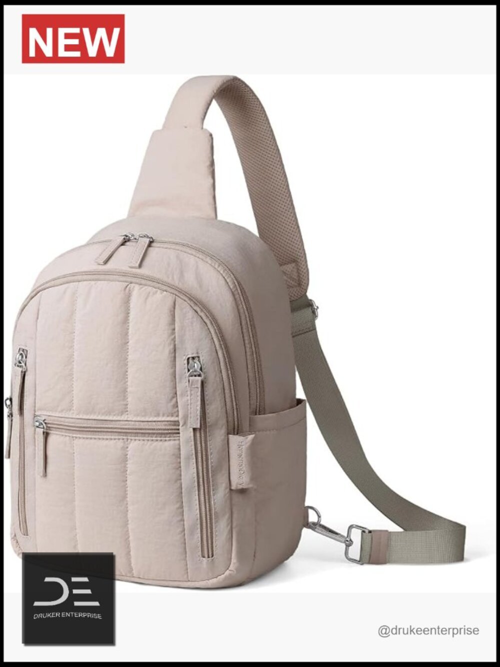 Large Sling Bag Puffer Crossbody Backpack RFID Fanny Pack Travel Hiking